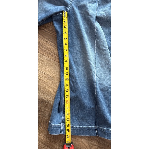 Lane Bryant Signature Fit Wide Leg Mid Rise Center Stitch Jeans Blue Denim Sz 14 - Picture 8 of 12